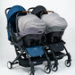 Bumprider Connect 3 in Navy and Black with two Car seats